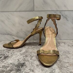 Loeffler Randall Gold Heels sz 9.5